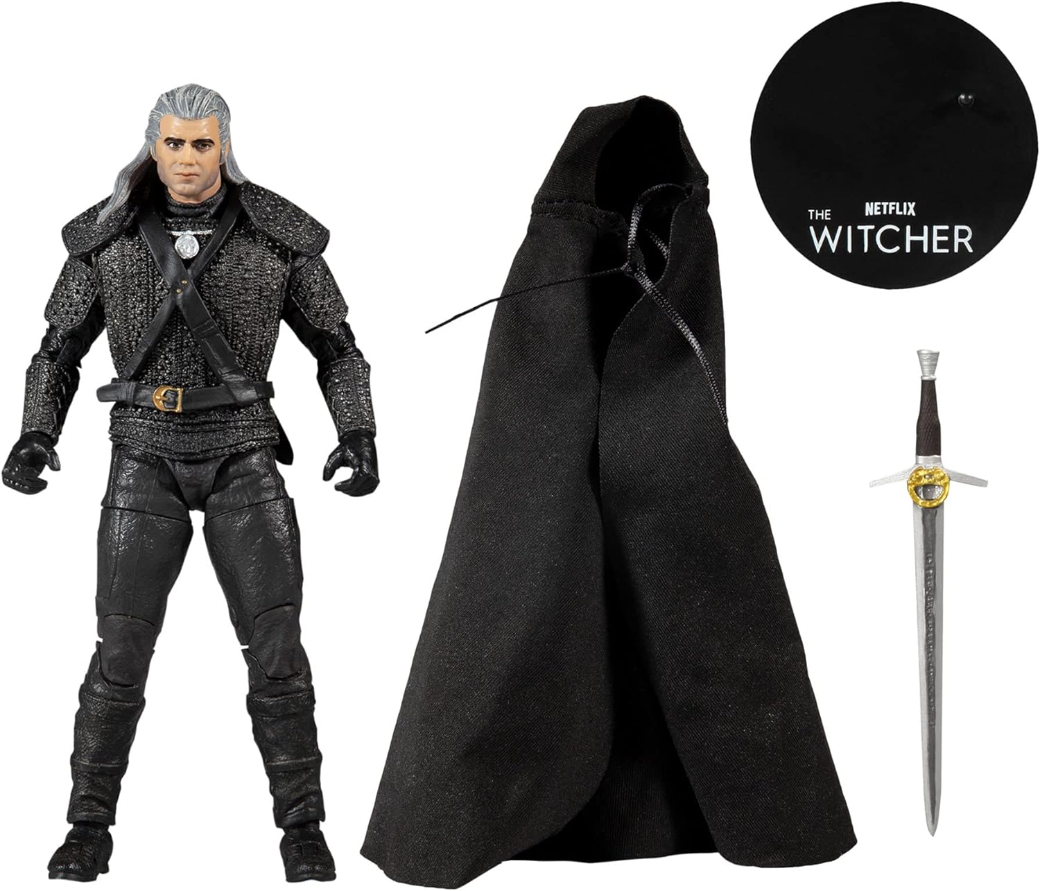 Figura The Witcher Netflix Geralt of Rivia con Accesorios
