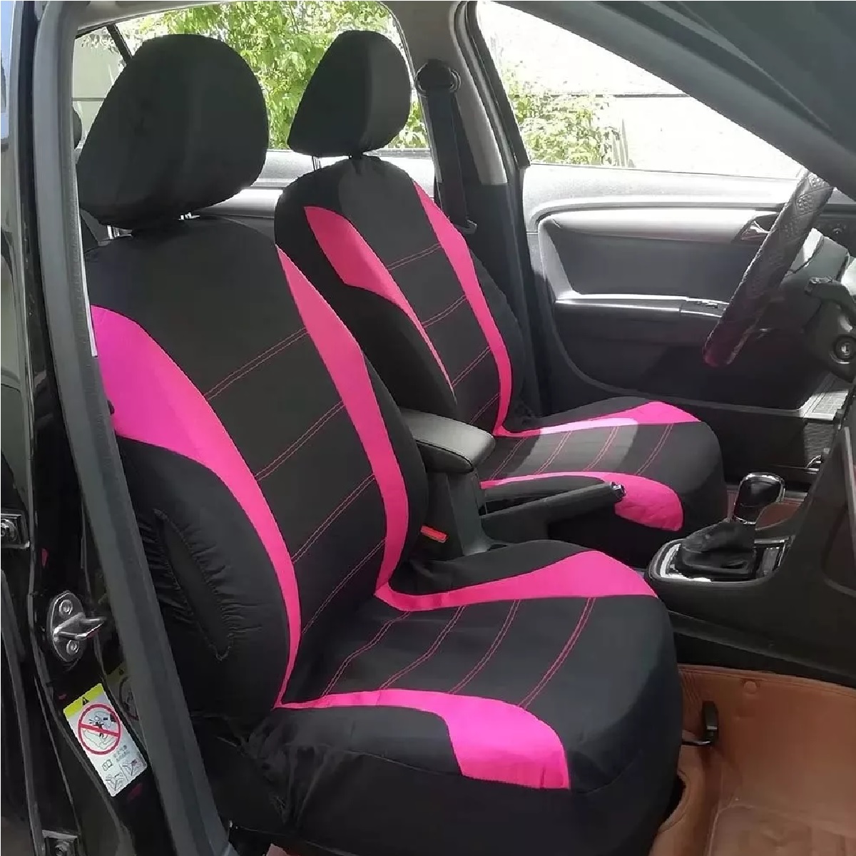 2 Fundas Para Asientos Delanteros De Auto Universal Fucsia