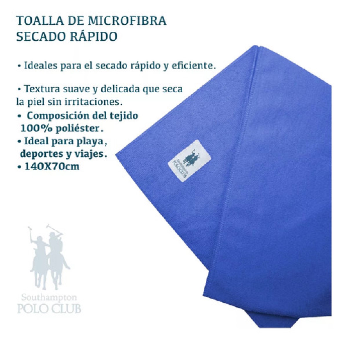 Toalla Deportiva Gym Secado Rápido 3 Piezas AZUL