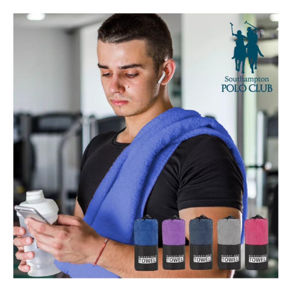 Toalla Deportiva Gym Secado Rápido 3 Piezas AZUL