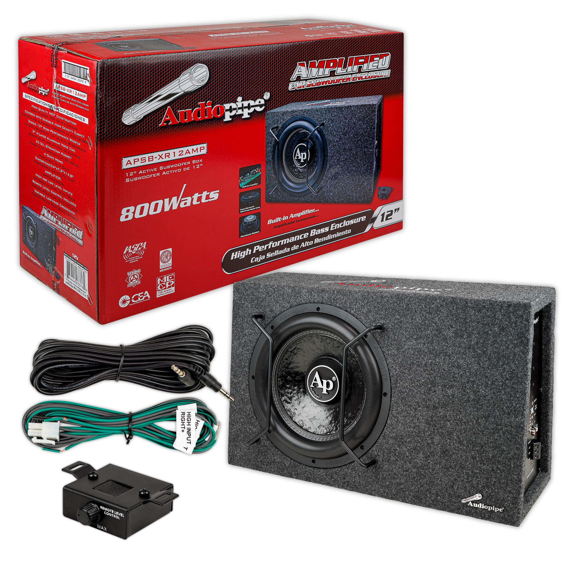 Cajón Subwoofer Amplificado Audiopipe APSBXR12AMP 12 PLG