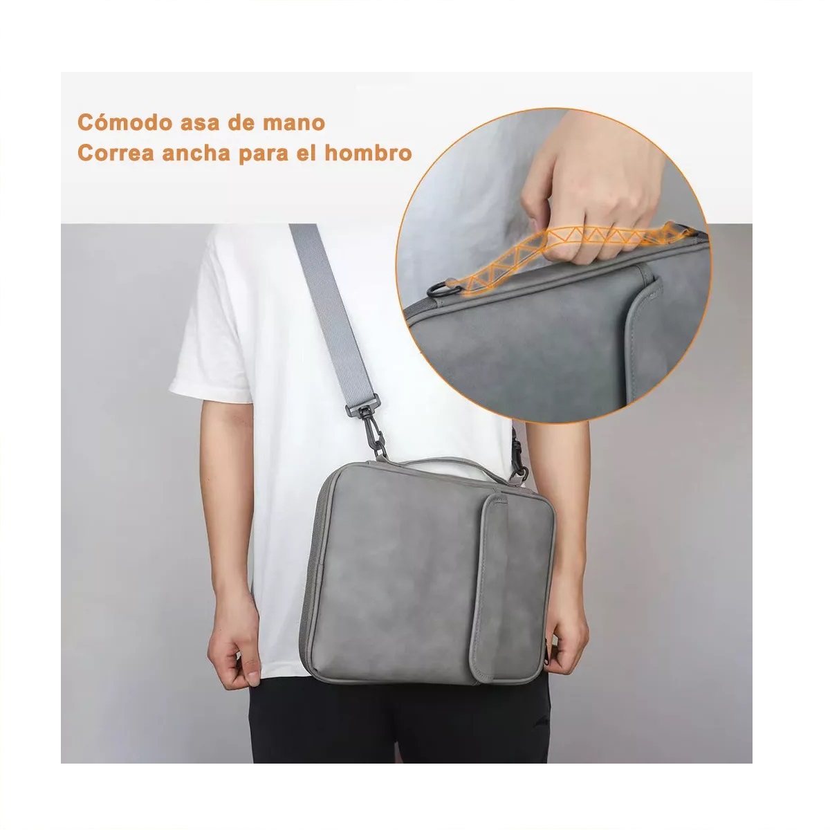 Funda Para Laptop Maletin Protectora Tableta 13 Pulgadas Gris Oscuro