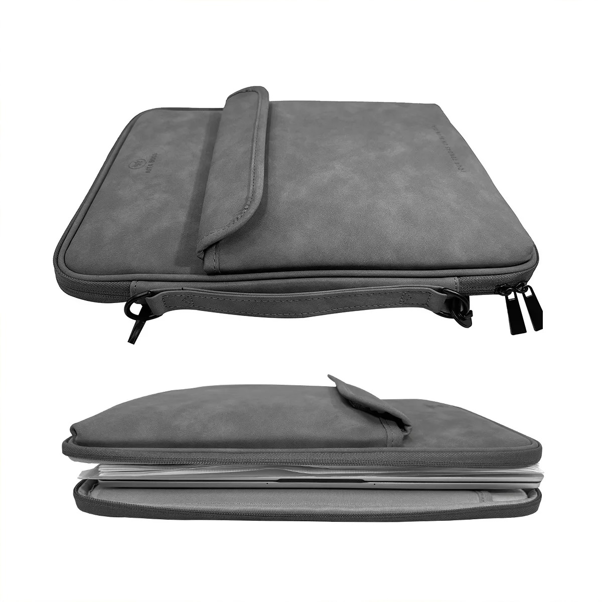 Funda Para Laptop Maletin Protectora Tableta 13 Pulgadas Gris Oscuro