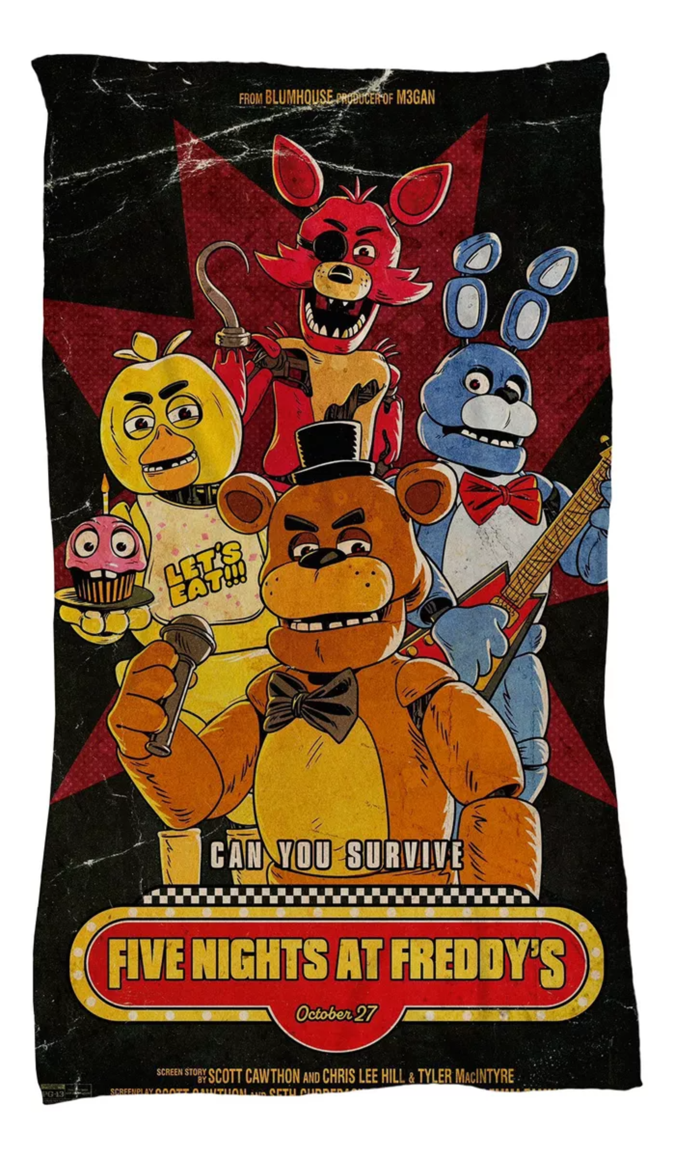 Cobija Five Nights Freddy's Fnaf Pelicula Foxy Ultrasuave