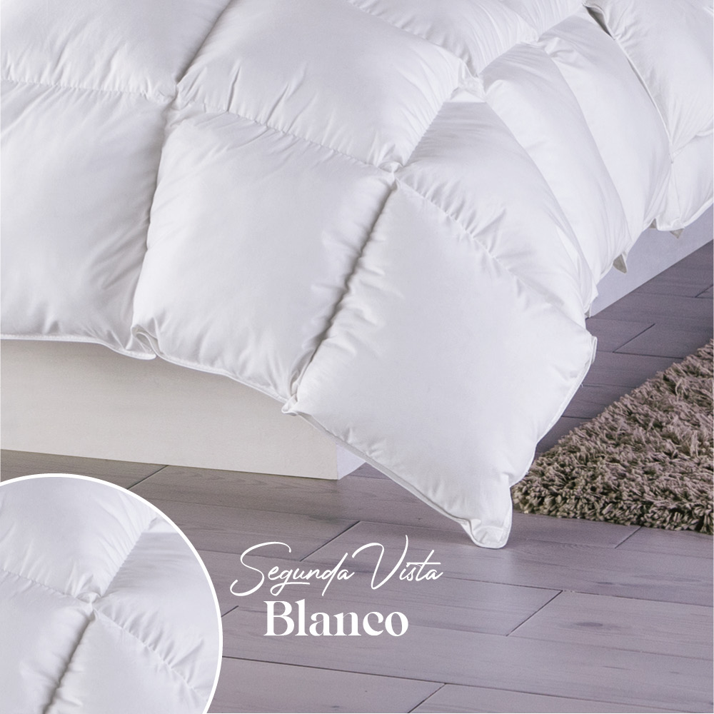Edredón De Pluma Suave Premium Matrimonial Blanco Concord