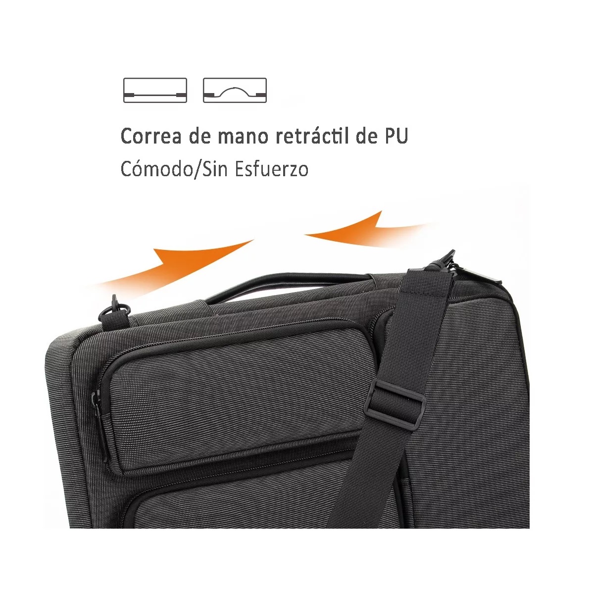 Funda Maletin Protectora Laptop 14.1" Impermeable Negro