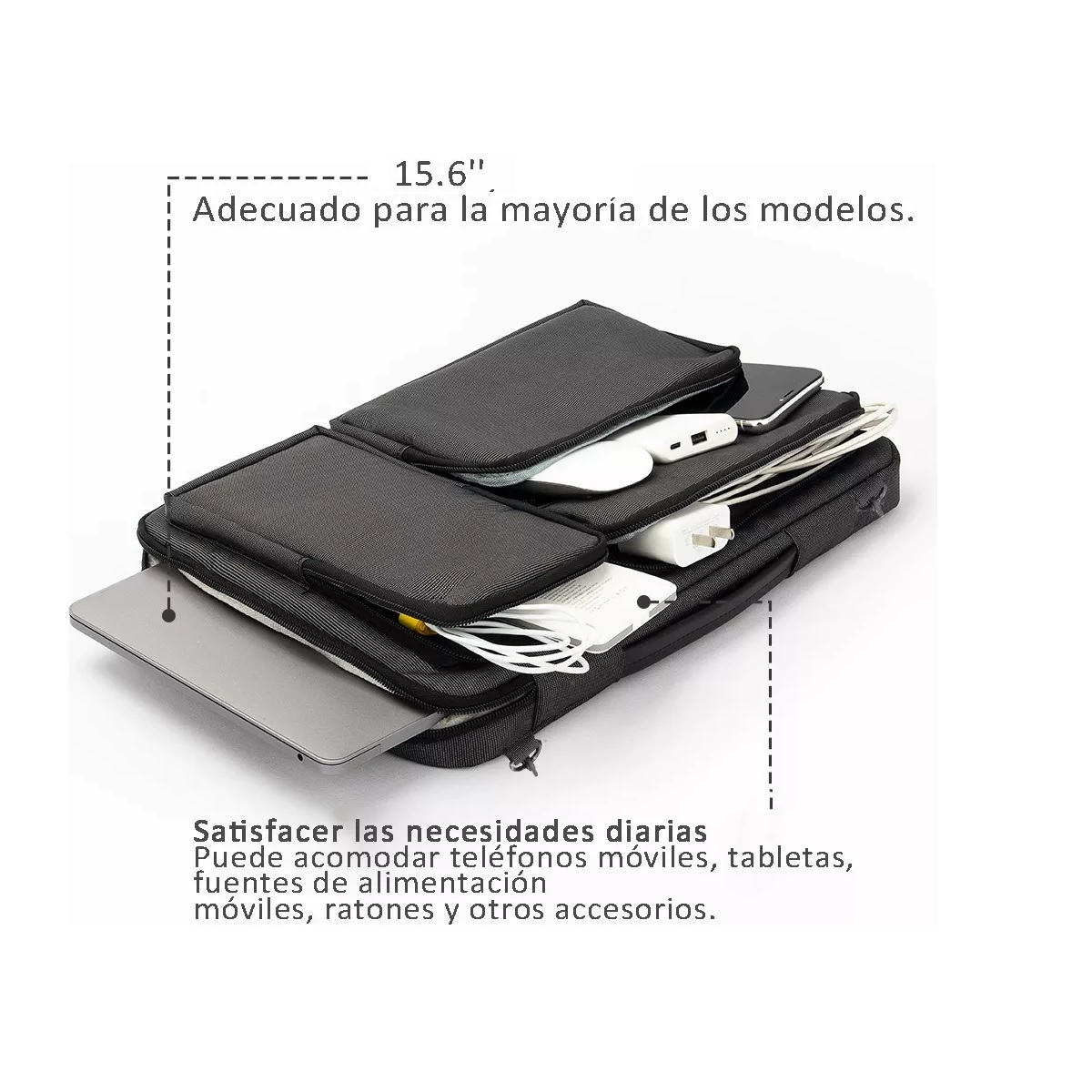 Funda Maletin Protectora Laptop 14.1" Impermeable Negro