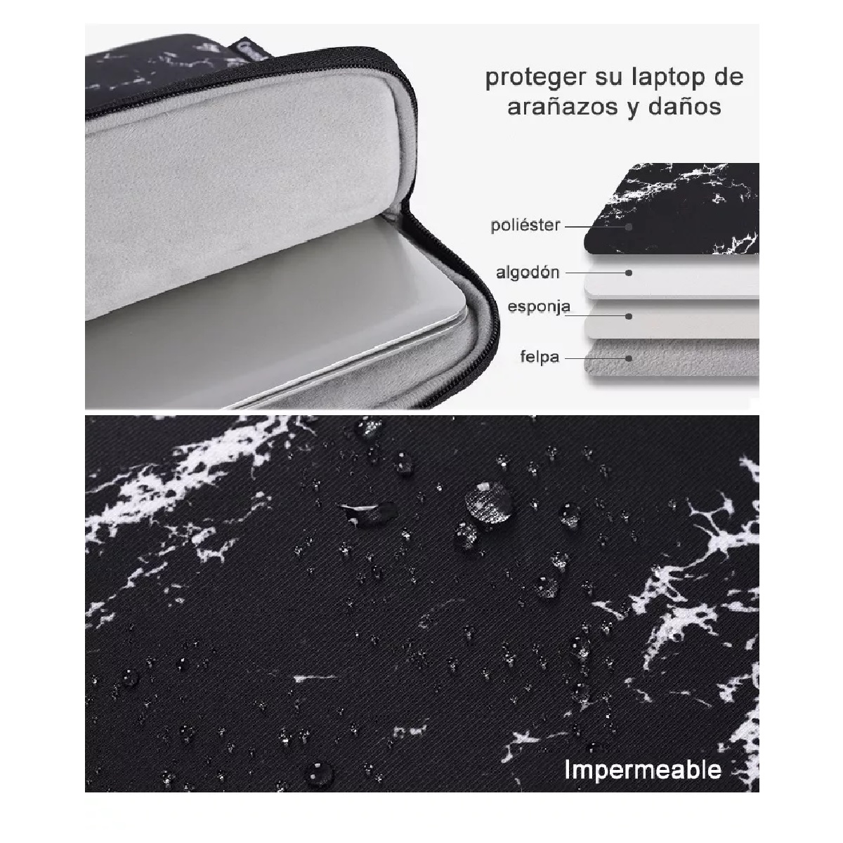 Funda Para Laptop Con Bolsillos Externos 15.6"