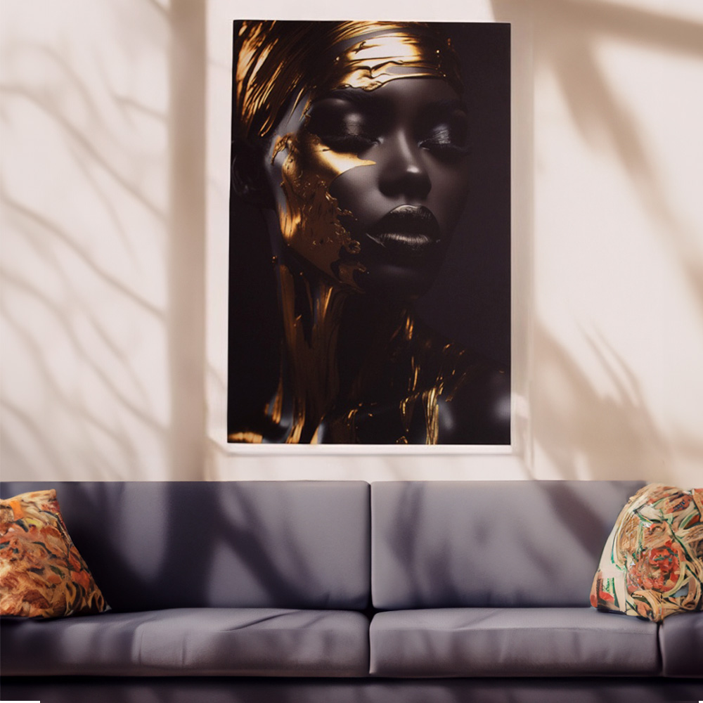 Ilios Innova | Cuadro Decorativo Fotografía Artística Mujer 3, Impreso en Tela 80x120cm, Impresión digital de alta calidad