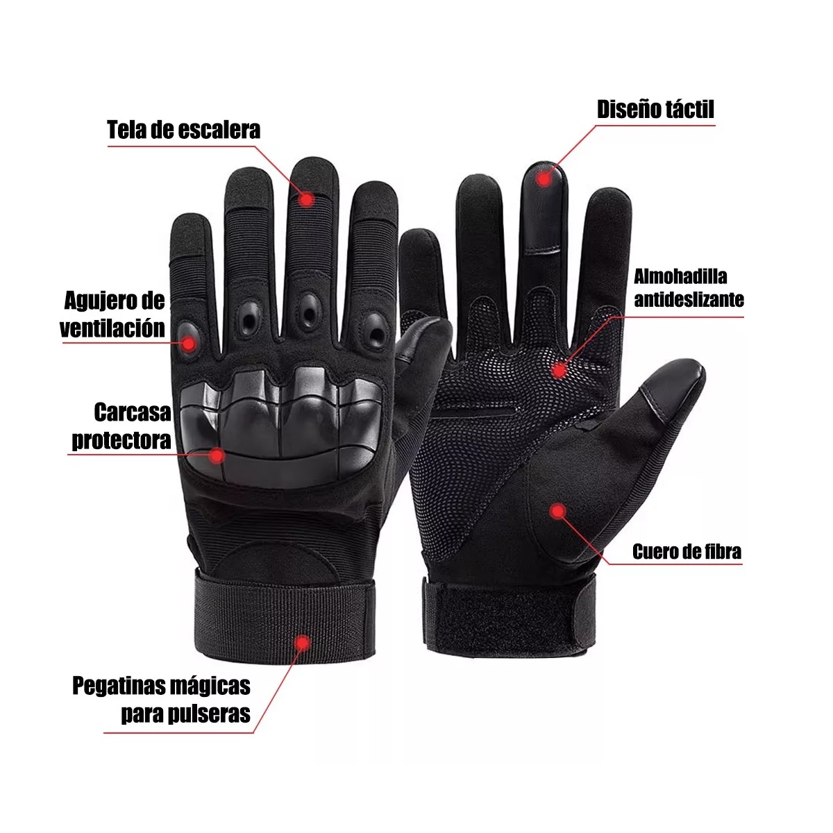 Guantes De Proteccion Anti Derrape Pantalla Táctil Talla L