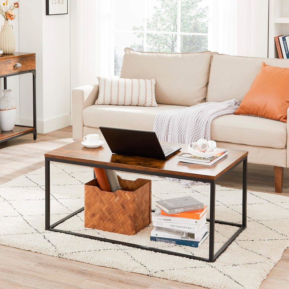 Mesa de centro moderna cuadrada estilo industrial mesa de herreria minimalista rústica