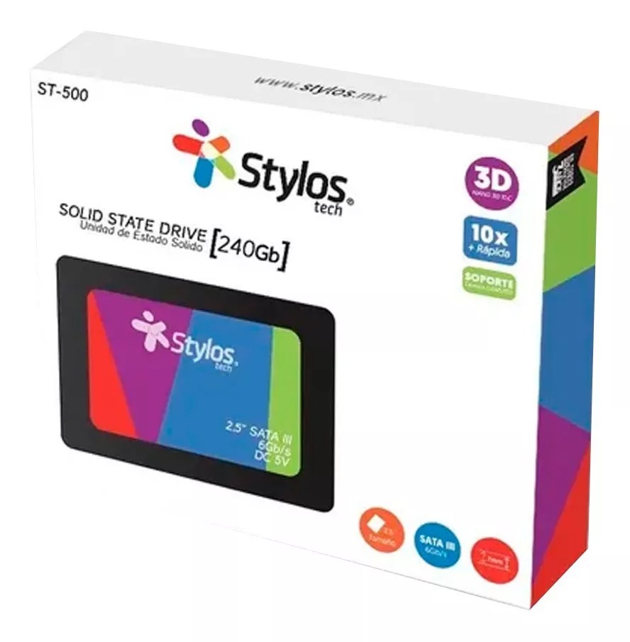 Stylos Disco Duro Solido Ssd Sata Pc Laptop 240gb Interno Color Negro