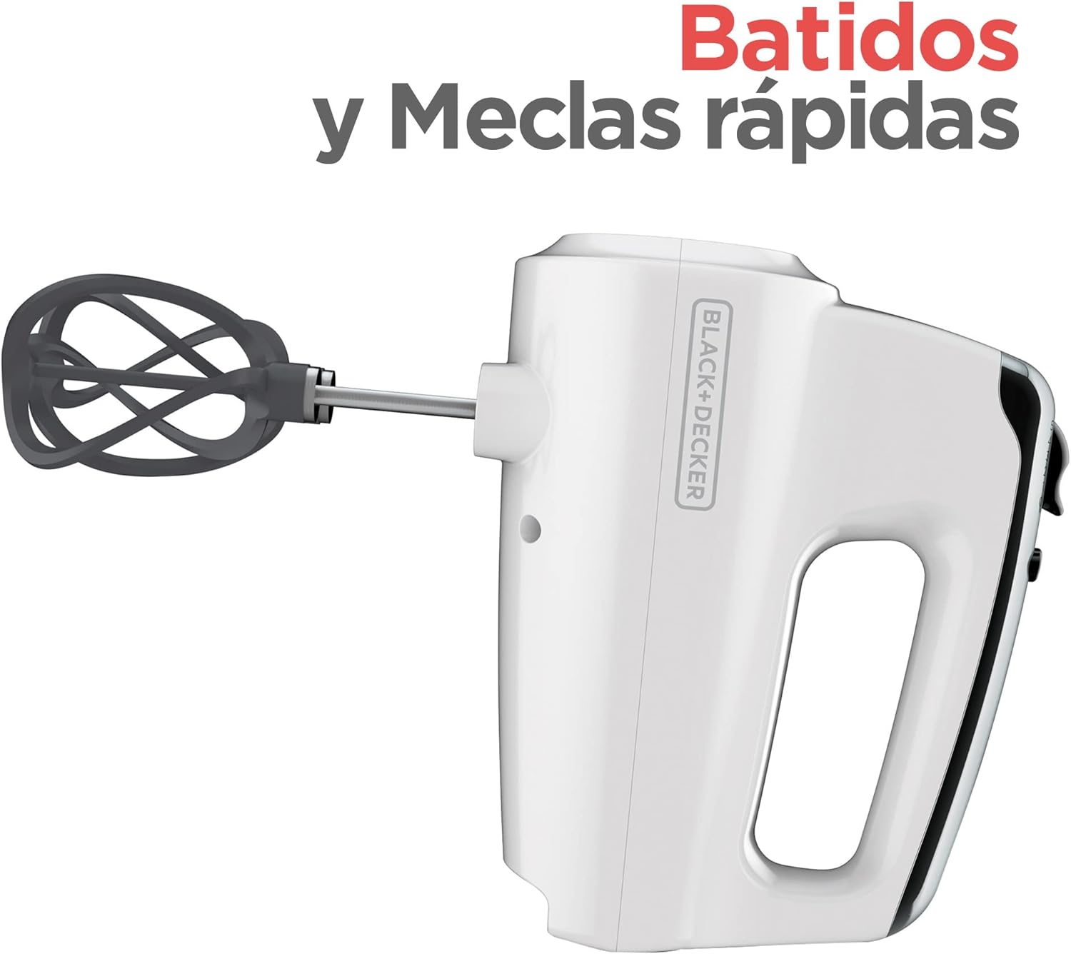 Black & Decker Batidora de Mano con Diseño Único de Aspas en Espiral, Color Negro