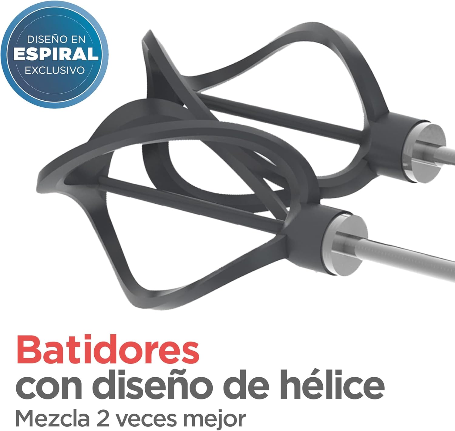 Black & Decker Batidora de Mano con Diseño Único de Aspas en Espiral, Color Negro