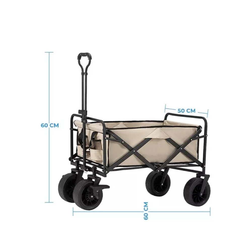 Carrito Plegable de Carga hasta 80Kg Dia de Campo Picnic.
