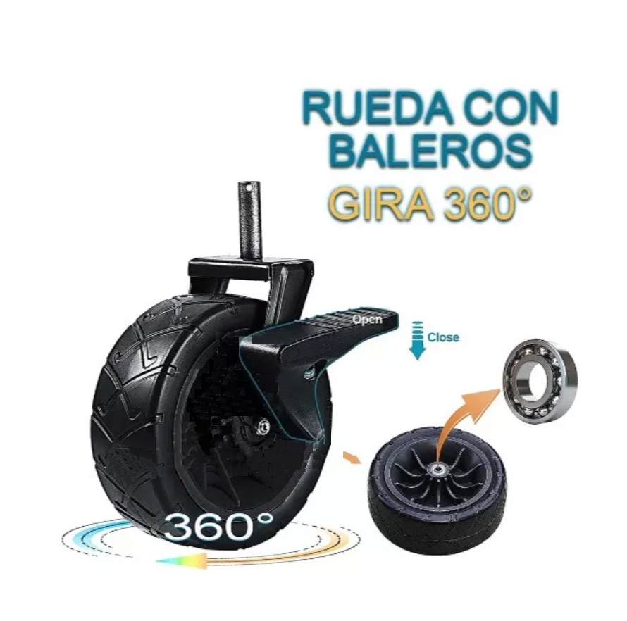 Carrito Plegable de Carga hasta 80Kg Dia de Campo Picnic.