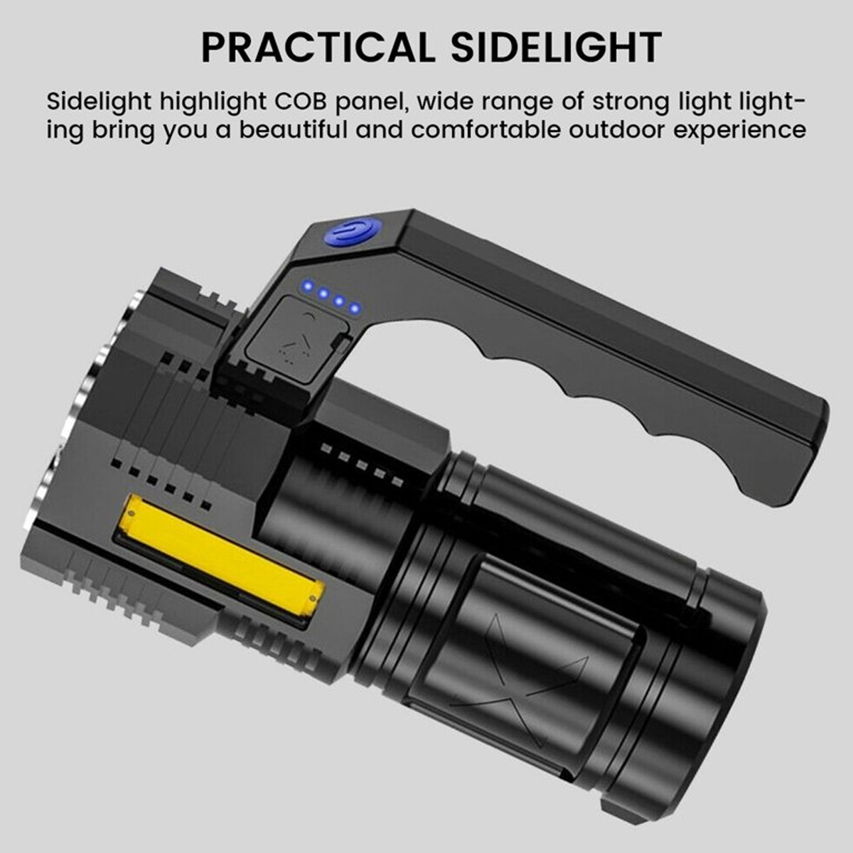 Lámpara Led Recargable De Mano Con 4 Leds De Alta Potencia