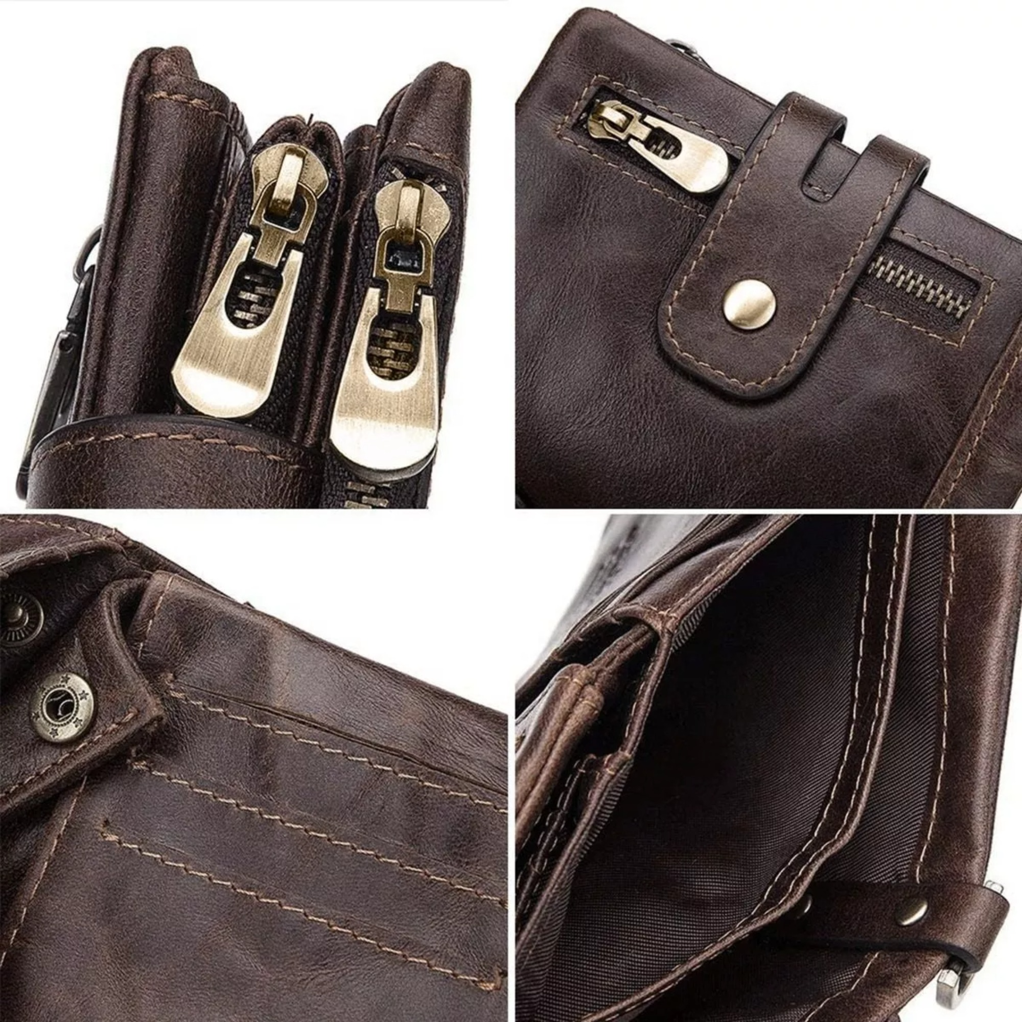 Cartera Caballero Corta Billetera Tarjetero De Piel Regalo