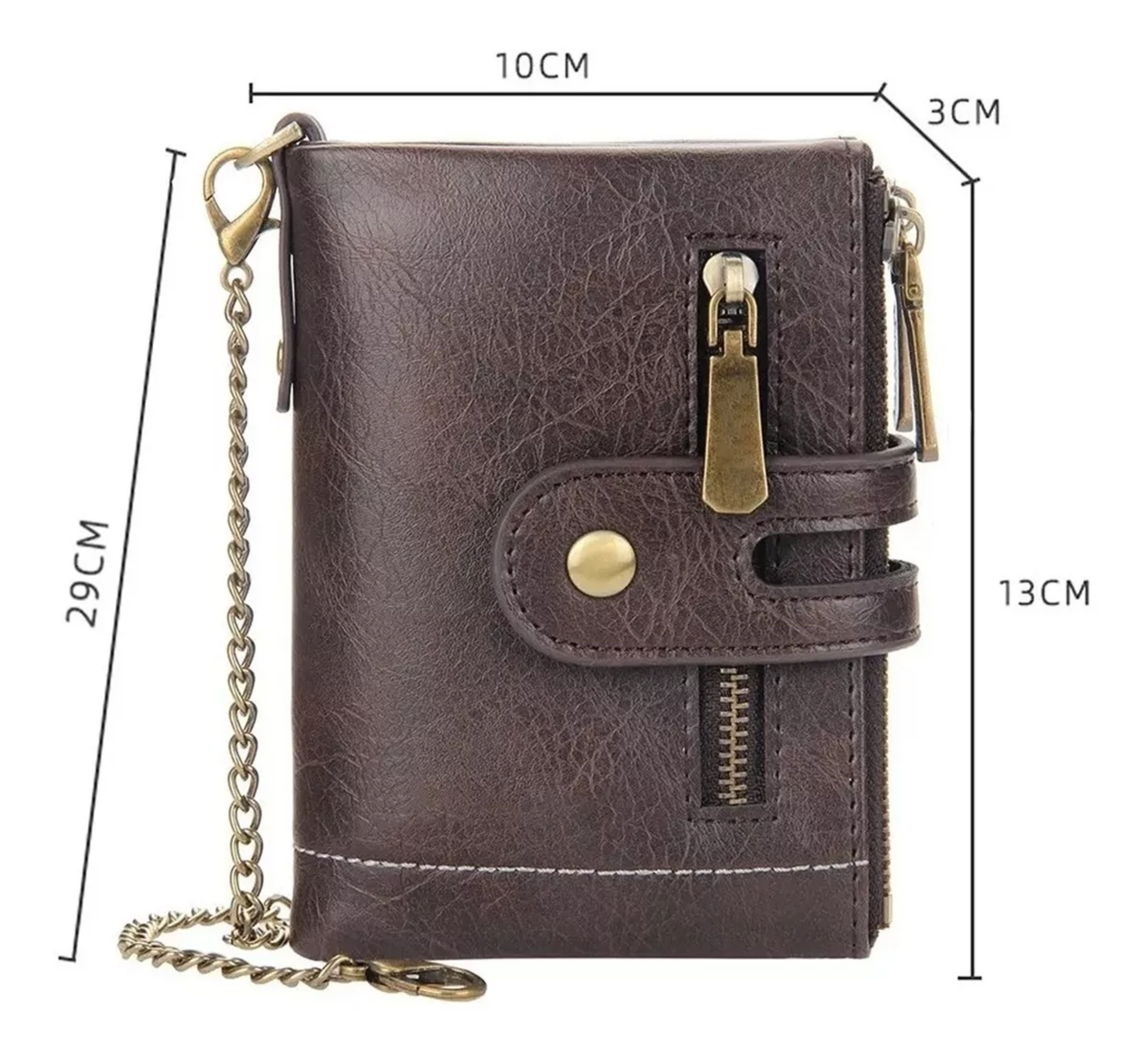 Cartera Caballero Corta Billetera Tarjetero De Piel Regalo
