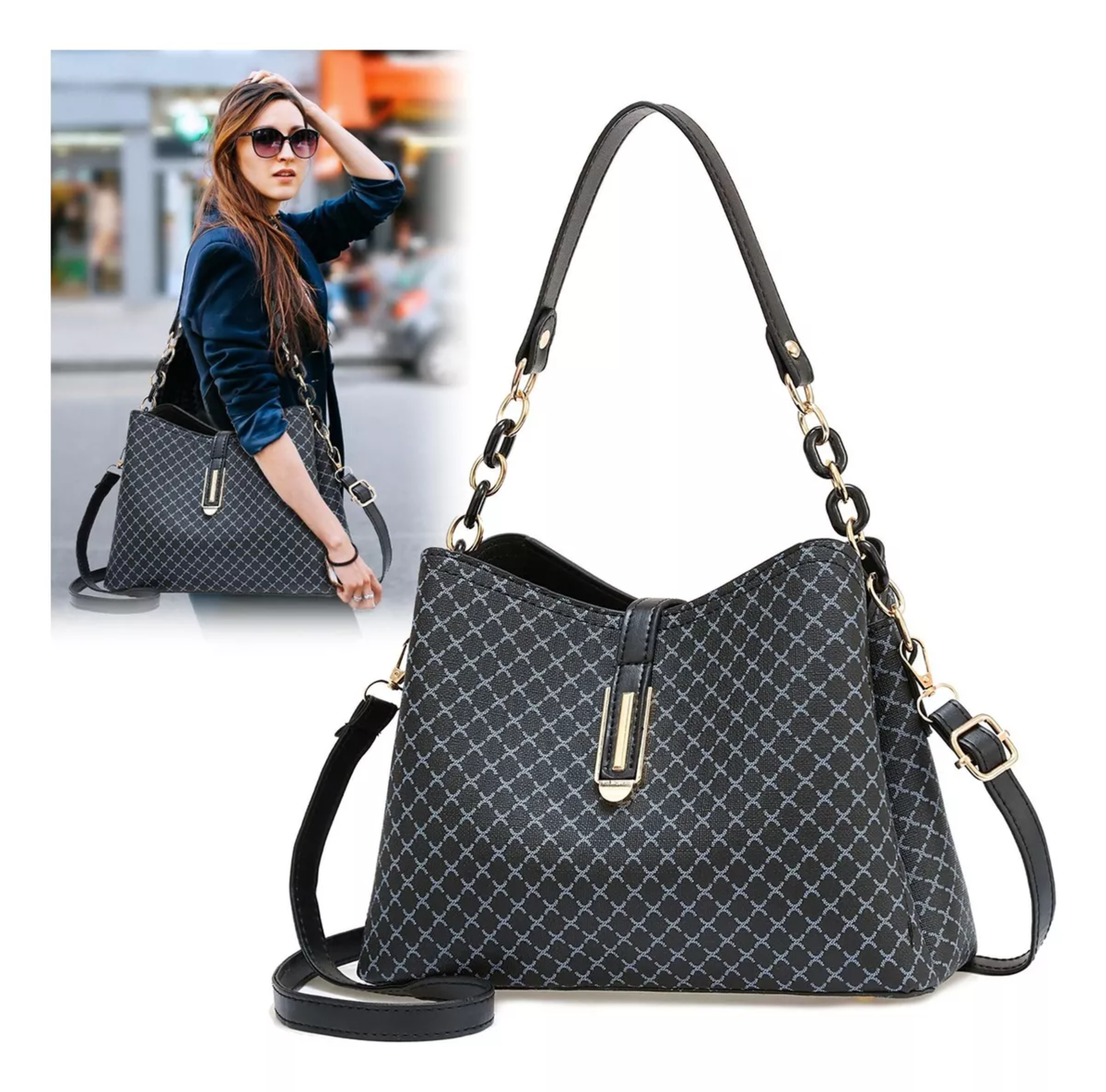 Bolso Para Mujer De Cuero Crossbody Bandelora Dama Moderna