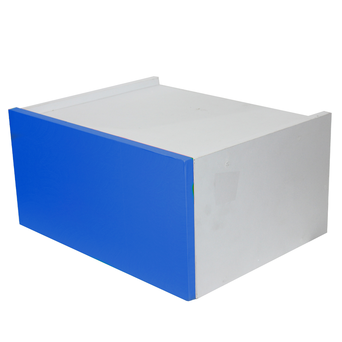 Mesa De Noche Buro Luz Led Recámara Ensamblado Azul