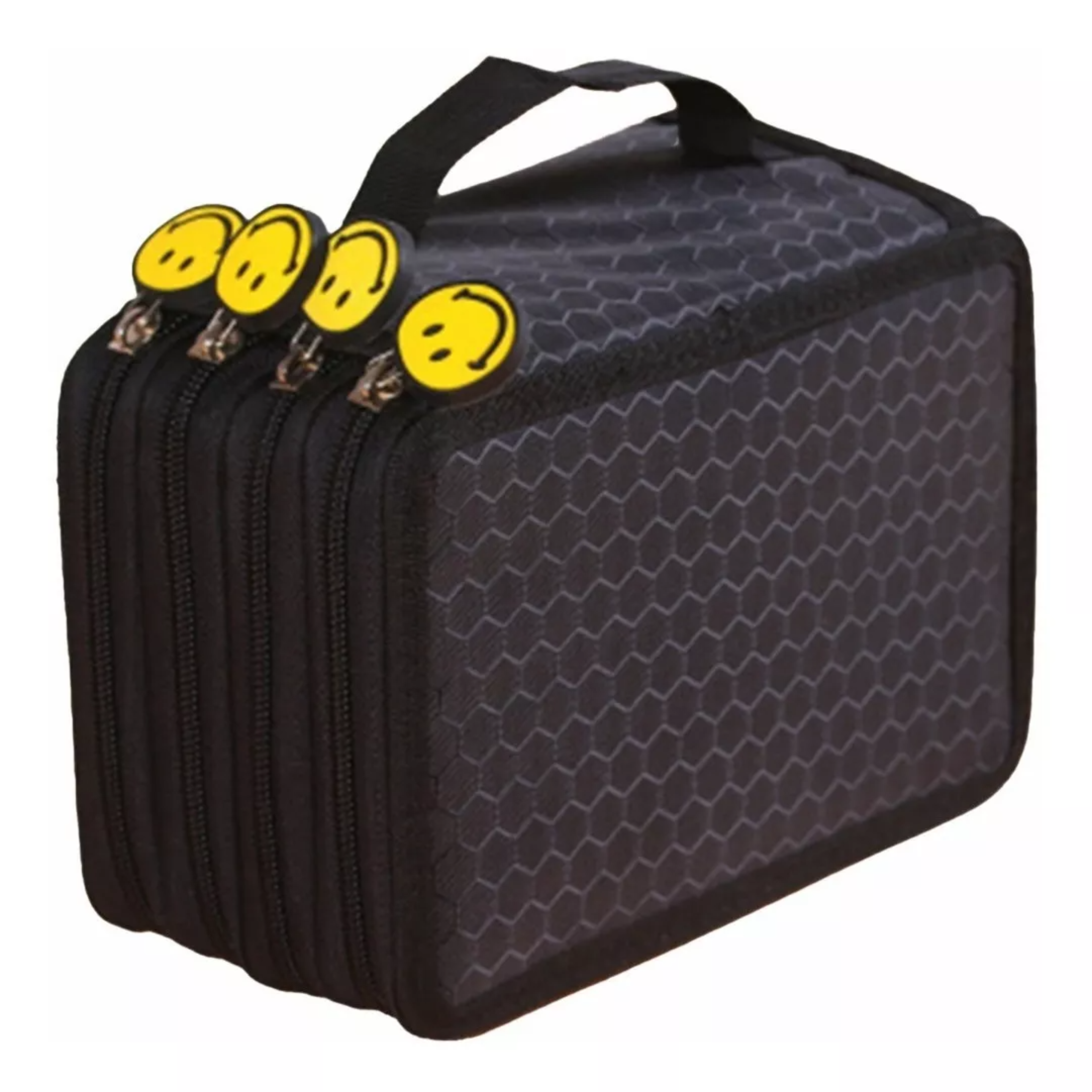 Lapicera 72 Agujeros Organizador Lapices Colores Full, smiley NEGRA