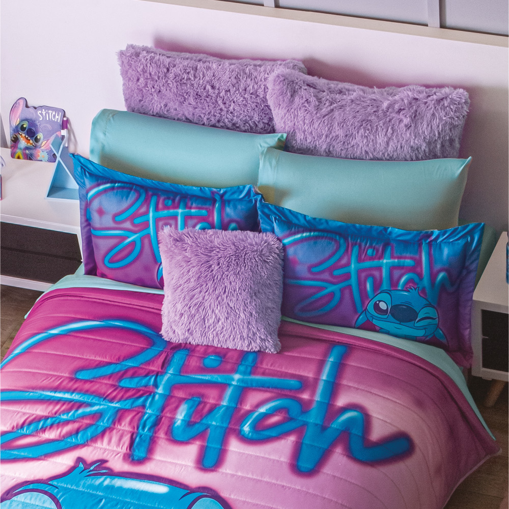 Edredón Matrimonial Neo Stitch Amore Morado Concord