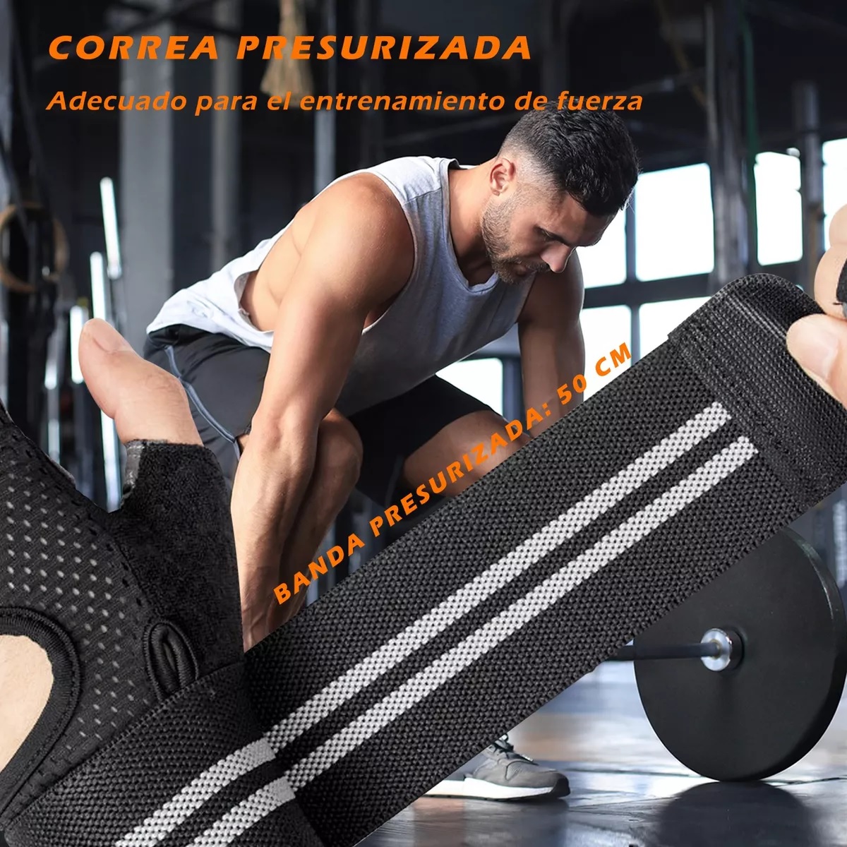 Guantes Para Gym Pesas Deportivos Muñequeras  Negro S