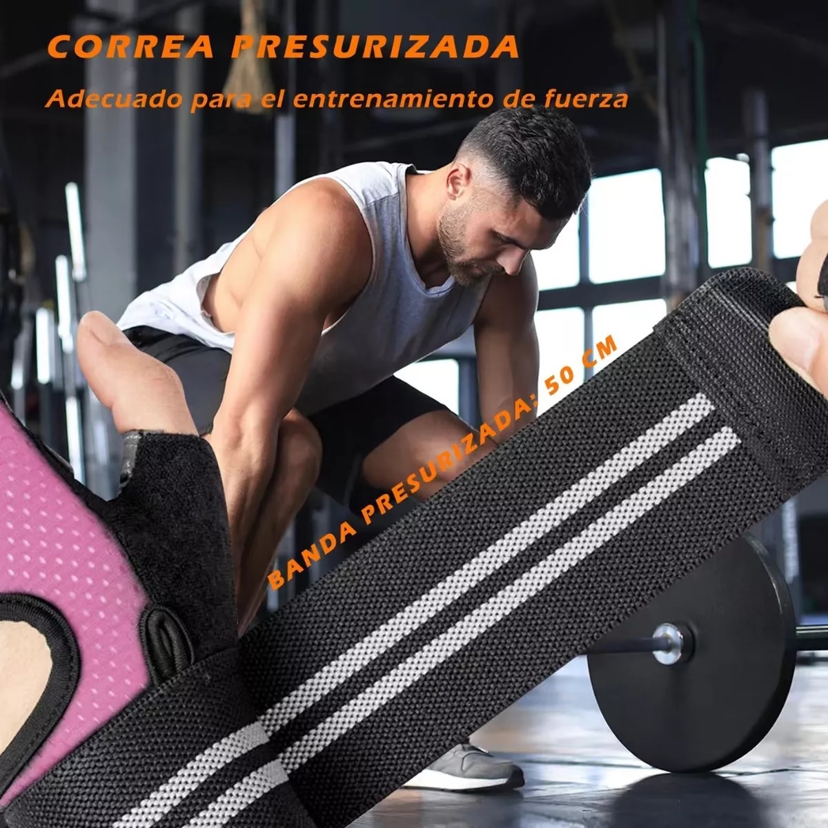 Guantes Para Gym Pesas Deportivos Muñequeras Rosa M