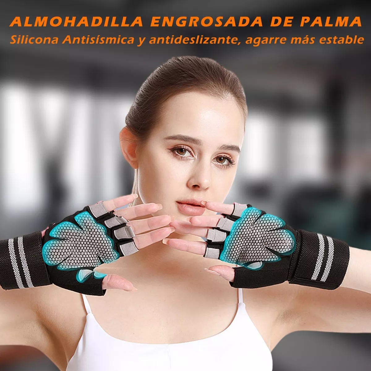 Guantes Para Gym Pesas Deportivos Muñequeras Rosa M
