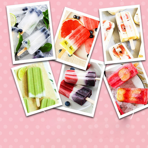 6 Moldes De Acero Inoxidable Para Helado, Helado, Paleta.
