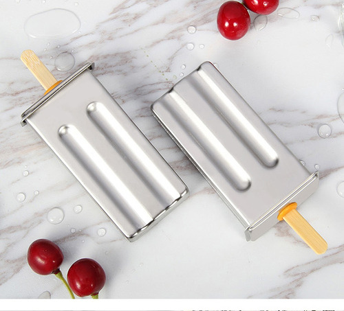 6 Moldes De Acero Inoxidable Para Helado, Helado, Paleta.