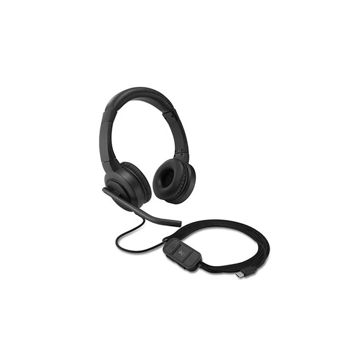 Kensington Audífonos con Micrófono H1000, Alámbrico, USB-C, Negro