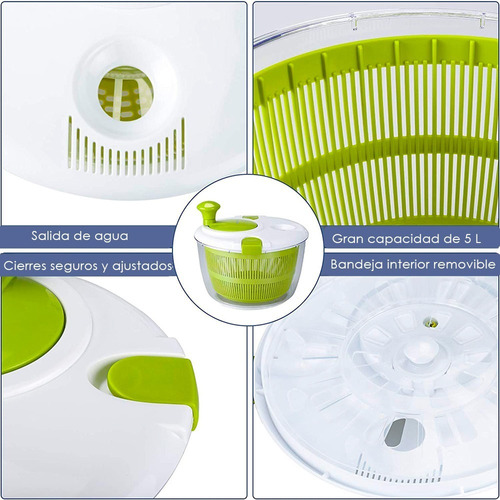 U Chef Spinner Para Ensaladas, Centrifugadora De Ensalada