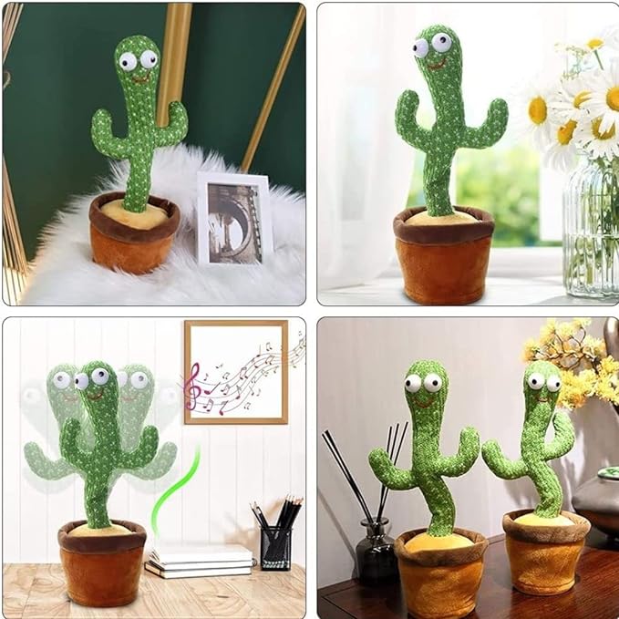 SAYCHEESE - Cactus Bailarín Repite lo Que Dices para Bebé; Cactus Parlante de Juguete Que Baila