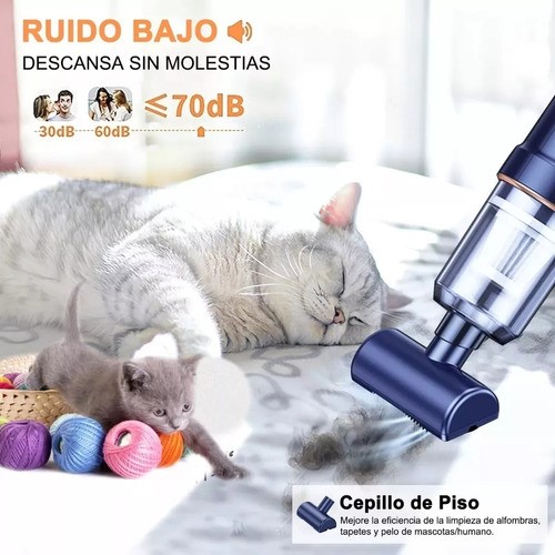 Aspiradora Para Auto Mini Portatil De Mano Inalambrica Azul