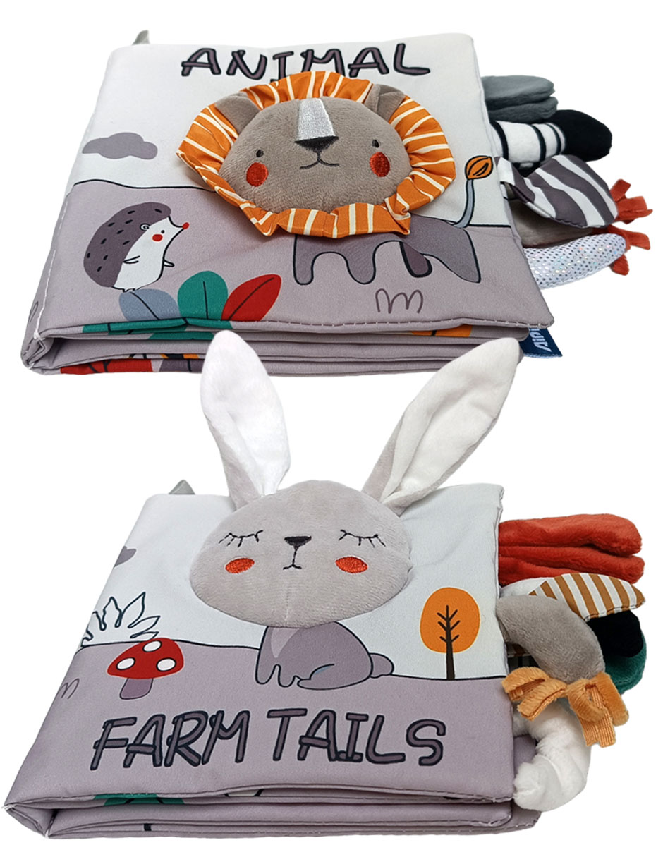 Set de 2 Libros Texturas Interactivos Estimulación para bebe
