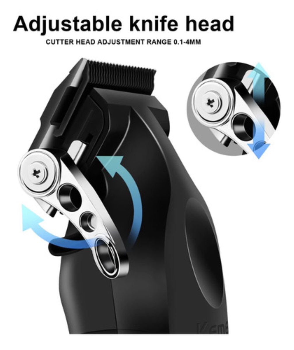 Máquina Para Cortar Cabello Cortadora Kit Barberia Negro