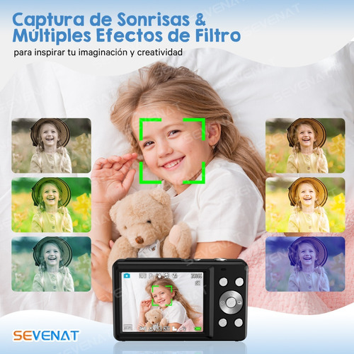 Cámara Digital 1080p 44mp Webcam Filtros Principiantes +32gb