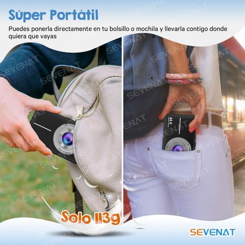 Cámara Digital 1080p 44mp Webcam Filtros Principiantes +32gb