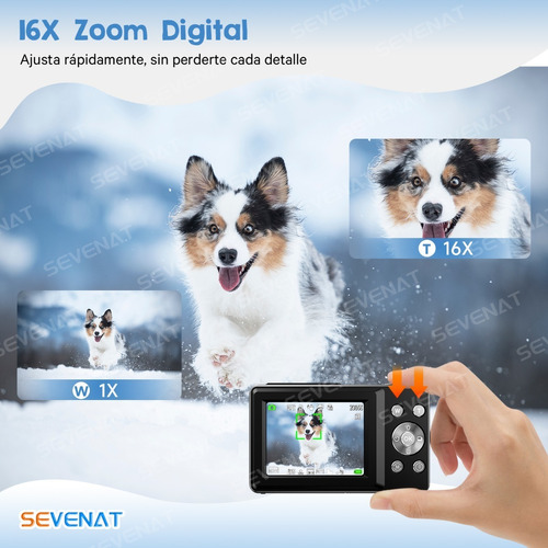 Cámara Digital 1080p 44mp Webcam Filtros Principiantes +32gb