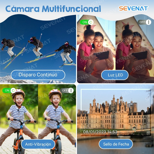 Cámara Digital 1080p 44mp Webcam Filtros Principiantes +32gb