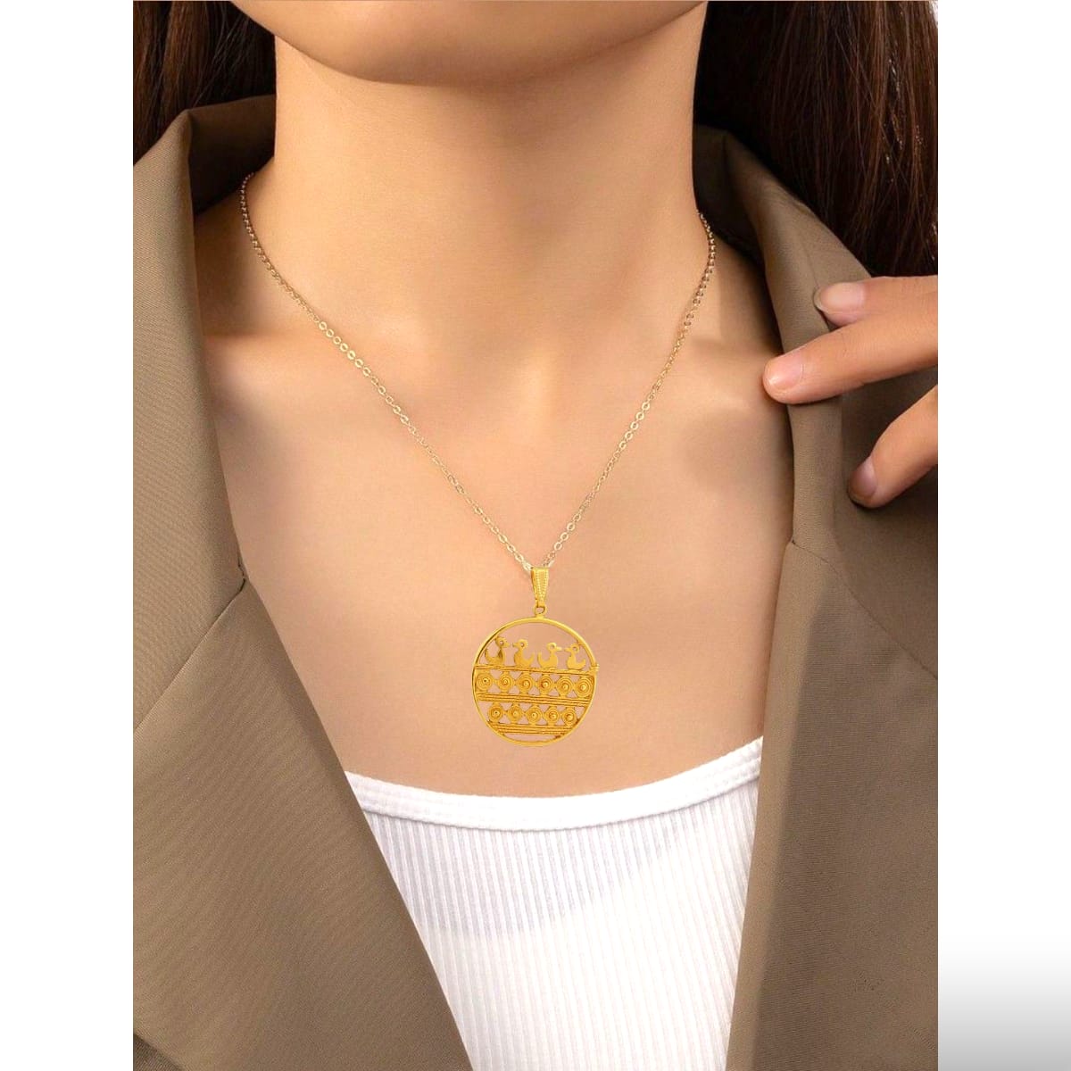 Dije Medallón Sinú Oro Precolombino Joyeria M De Leon