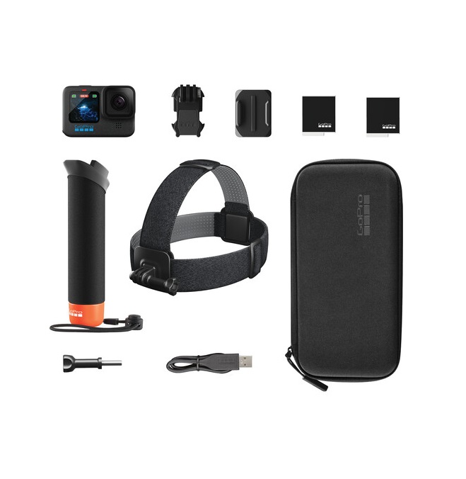 Cámara GoPro Hero 12 Negra PAQUETE ESPECIAL DE VACACIONES MODELO: CHDRB121TH