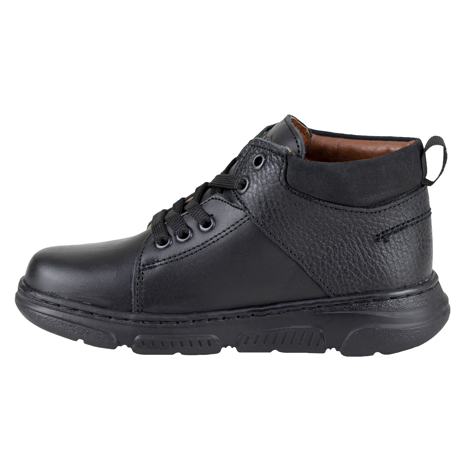 Bota Dogi Para Niño Comoda E6326 Italiana Negro Piel 18-21.5