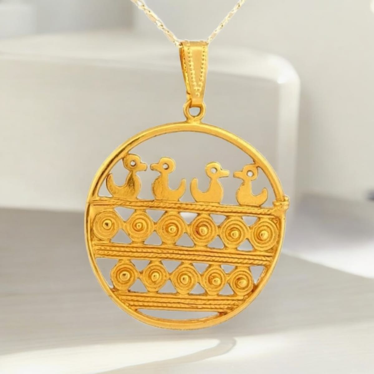 Dije Medallón Sinú Oro Precolombino Joyeria M De Leon