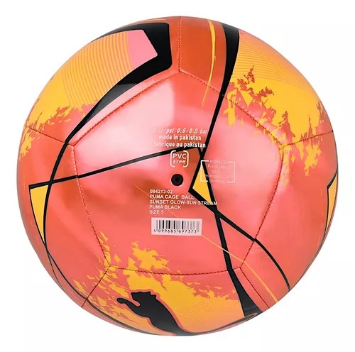 Balón Puma Cage Ball Naranja-Negro-Amarillo