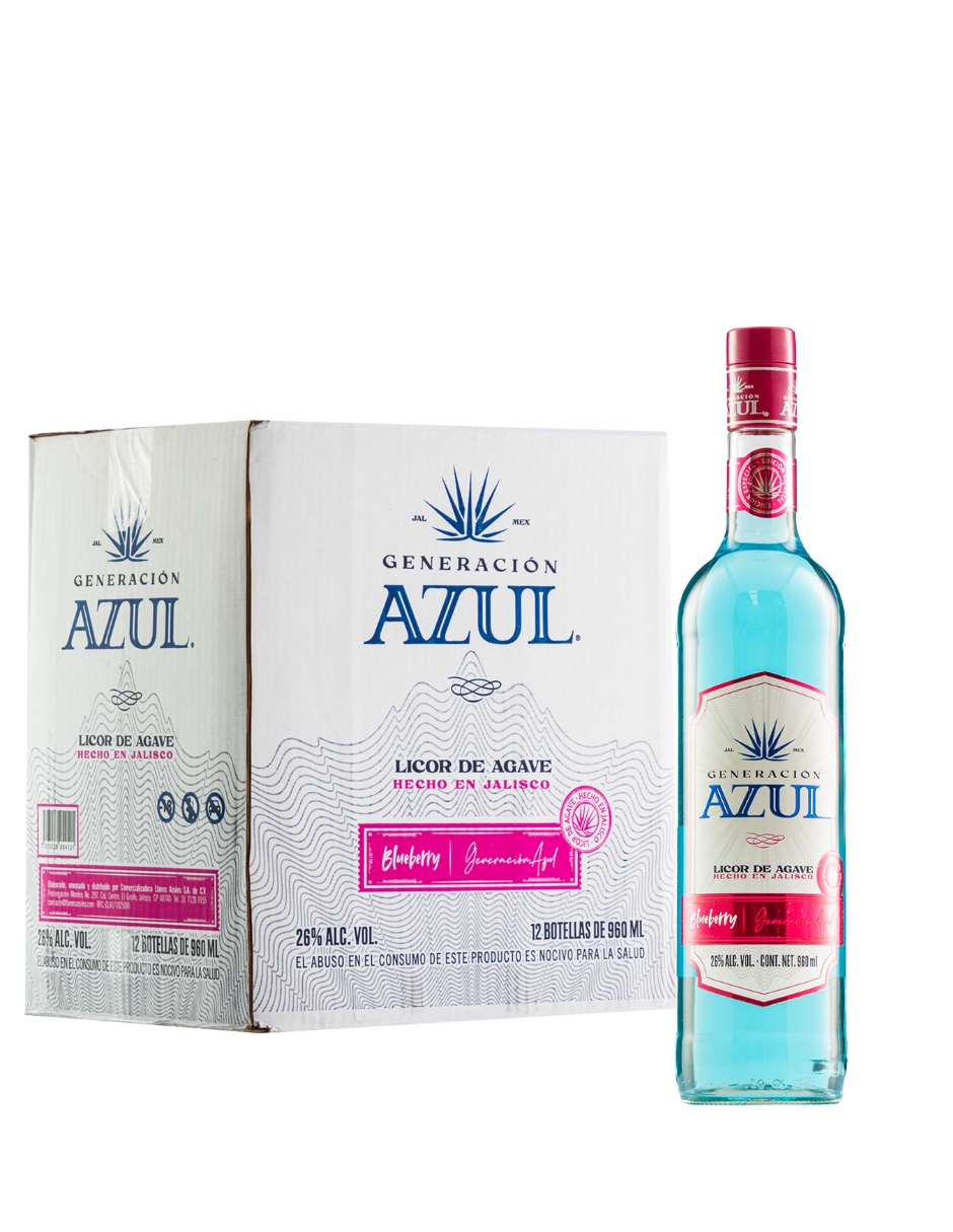 Caja Licor de Agave Generación Azul Blueberry 960 Ml