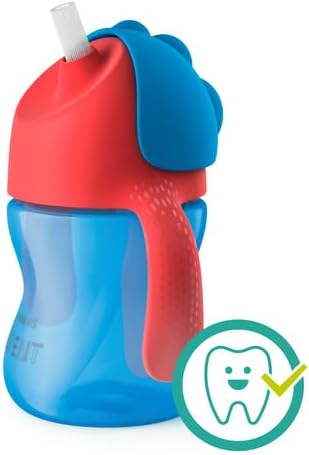 A Philips Avent Vaso con popote flexible Rojo/Azul 7oz/200ml SCF796/01