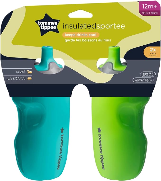 A Tommee Tippee Botella isotérmica Sportee de, vaso para sorber para niños